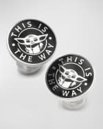Image 1 of 4: Cufflinks Inc. Men's Grogu This Is The Way Cufflinks