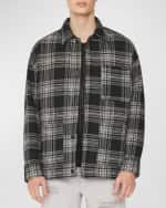 Image 1 of 4: FRAME Men's Soft Padded Check Overshirt
