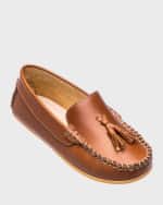 Image 2 of 2: Elephantito Boy's Monaco Leather Loafers, Toddler/Kids