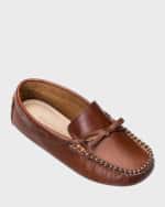 Image 3 of 3: Elephantito Boy's Driver Leather Loafers, Toddler/Kids
