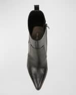 Image 5 of 5: Veronica Beard Logan Leather Ankle Boots