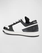 Image 3 of 6: Prada Men's Downtown Patent Leather Low-Top Sneakers