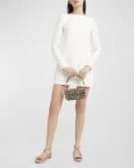 Image 2 of 6: Valentino Garavani Loco Small Sparkling Leopard Rhinestone Shoulder Bag