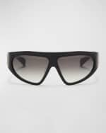 Image 2 of 2: Balmain B-Escape Acetate & Titanium Wrap Sunglasses