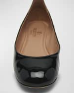 Image 4 of 6: Valentino Garavani Tan-go Patent Ankle-Strap Ballerina Flats