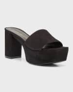 Image 5 of 6: Stuart Weitzman Square High Suede Platform Sandals
