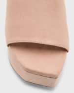 Image 4 of 6: Stuart Weitzman Square High Suede Platform Sandals