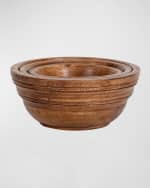 Image 1 of 3: Juliska Bilbao Wood Nesting Bowls, Set of 3
