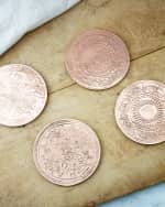 Image 2 of 2: Coppermill Kitchen Vintage-Inspired Copper Coasters, Set of 4
