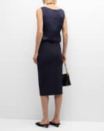Image 3 of 6: St. John Stretch Crepe Midi Suiting Skirt