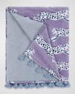 Image 4 of 4: Matouk Schumacher Leaping Leopard Beach Towel