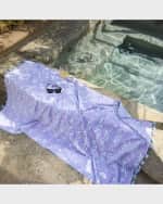 Image 3 of 4: Matouk Schumacher Leaping Leopard Beach Towel