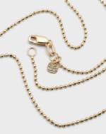 Image 3 of 5: Sydney Evan 14K Fluted Single Diamond Evil Eye Charm on Bolita Necklace