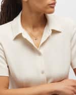 Image 5 of 5: Sydney Evan 14K Fluted Single Diamond Evil Eye Charm on Bolita Necklace