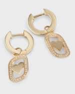 Image 4 of 5: Sydney Evan Open Icon Happy Face and Heart Diamond Earrings