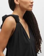 Image 5 of 5: Sydney Evan Graduated Diamond Fringe Huggie Earrings