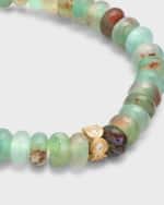 Image 4 of 5: Sydney Evan Aquaprase Beaded Bracelet with Diamonds