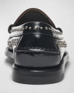 Image 2 of 3: Sebago Dan Stud Leather Penny Loafers