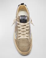 Image 5 of 5: Golden Goose Mid Star Glitter Wing-Tip Sneakers