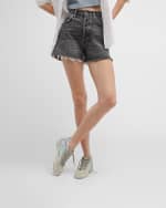 Image 2 of 6: Golden Goose Mid Star Iridescent Glitter Wing-Tip Sneakers