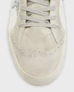 Image 4 of 6: Golden Goose Mid Star Metallic Glitter Wing-Tip Sneakers