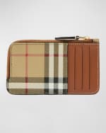 Image 4 of 5: Burberry Somerset Check Zip Wallet