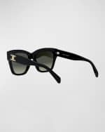 Image 2 of 4: Celine Triomphe Square Acetate Sunglasses