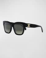 Image 4 of 4: Celine Triomphe Square Acetate Sunglasses