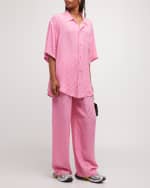 Image 5 of 6: Balenciaga Logo Print Pajama Pants