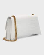 Image 4 of 6: Balenciaga Crush XS Croc-Embossed Chain Bag
