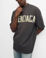 Image 4 of 6: Balenciaga Men's Masking Tape Logo T-Shirt