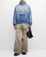 Image 2 of 6: Balenciaga Men's Tape Type Ripped Pocket Hoodie Large Fit
