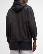 Image 3 of 6: Balenciaga Men's Balenciaga Paris Zip Up Hoodie Small Fit