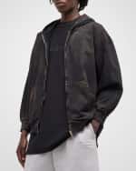 Image 1 of 6: Balenciaga Men's Balenciaga Paris Zip Up Hoodie Small Fit