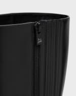 Image 5 of 5: Christian Louboutin Pumppie Botta Red Sole Leather Knee-High Boots