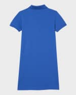 Image 2 of 2: Lacoste Girl's Embroidered Crocodile Pique Polo Dress, Size 2-8