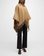 Image 2 of 5: Burberry Charlotte Check Wool Cape
