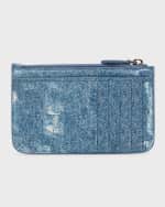 Image 4 of 5: Balenciaga Cash Large Long Coin And Card Holder Denim Printed