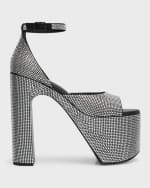 Image 1 of 6: Balenciaga Camden 160mm Sandals with Rhinestones