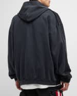 Image 3 of 6: Balenciaga Men's Balenciaga Paris Hybrid Hooded Jacket