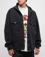 Image 1 of 6: Balenciaga Men's Balenciaga Paris Hybrid Hooded Jacket