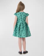 Image 3 of 3: Mama Luma Girl's Polka Dot Bow Dress, Size 3T-10