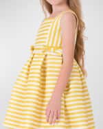 Image 2 of 3: Mama Luma Girl's Striped Bow Dress, Size 3T-10