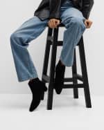 Image 2 of 6: Manolo Blahnik Tolarc Suede Zip Ankle Booties