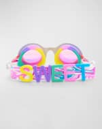 Image 3 of 4: Bling2o Kid's Rainbow Ribbons Swim Goggles