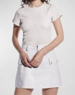 Image 4 of 5: AS by DF Jameson Recycled Leather Mini Skirt