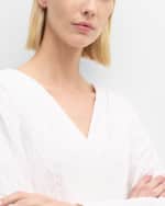 Image 5 of 5: Frederic Sage Small Alternating Diamond and Ruby Hoop Earrings