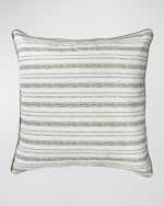 Image 2 of 3: Juliska Seville Green Square Pillow, 22"