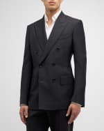 Image 3 of 6: TOM FORD Men's Atticus Double-Breasted Solid Suit