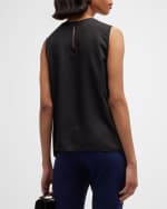 Image 4 of 6: Theory Silk Straight Shell Top